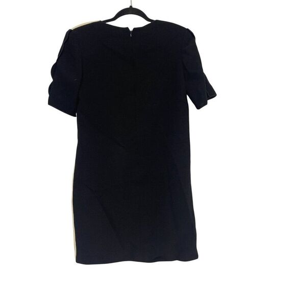 Aurora Ruffolo Christian Ruperto Womens Dress M Crepe Mini Black White Vintage - Picture 2 of 8